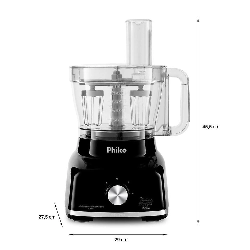 Multiprocessador Philco 9x1 Turbo PMP1600P 1700W 110V
