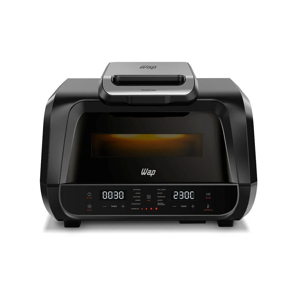 Fritadeira elétrica wap barbecue smoker digital 10l 220v