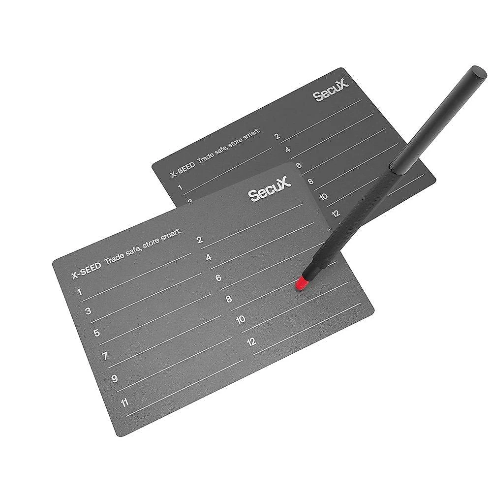 Carteira de Criptomoedas SecuX W20C-PLUS, USB, Bluetooth, Tela LCD, Inclui 2 Placas de Recuperação X-SEED, Preto - 98-011-010100