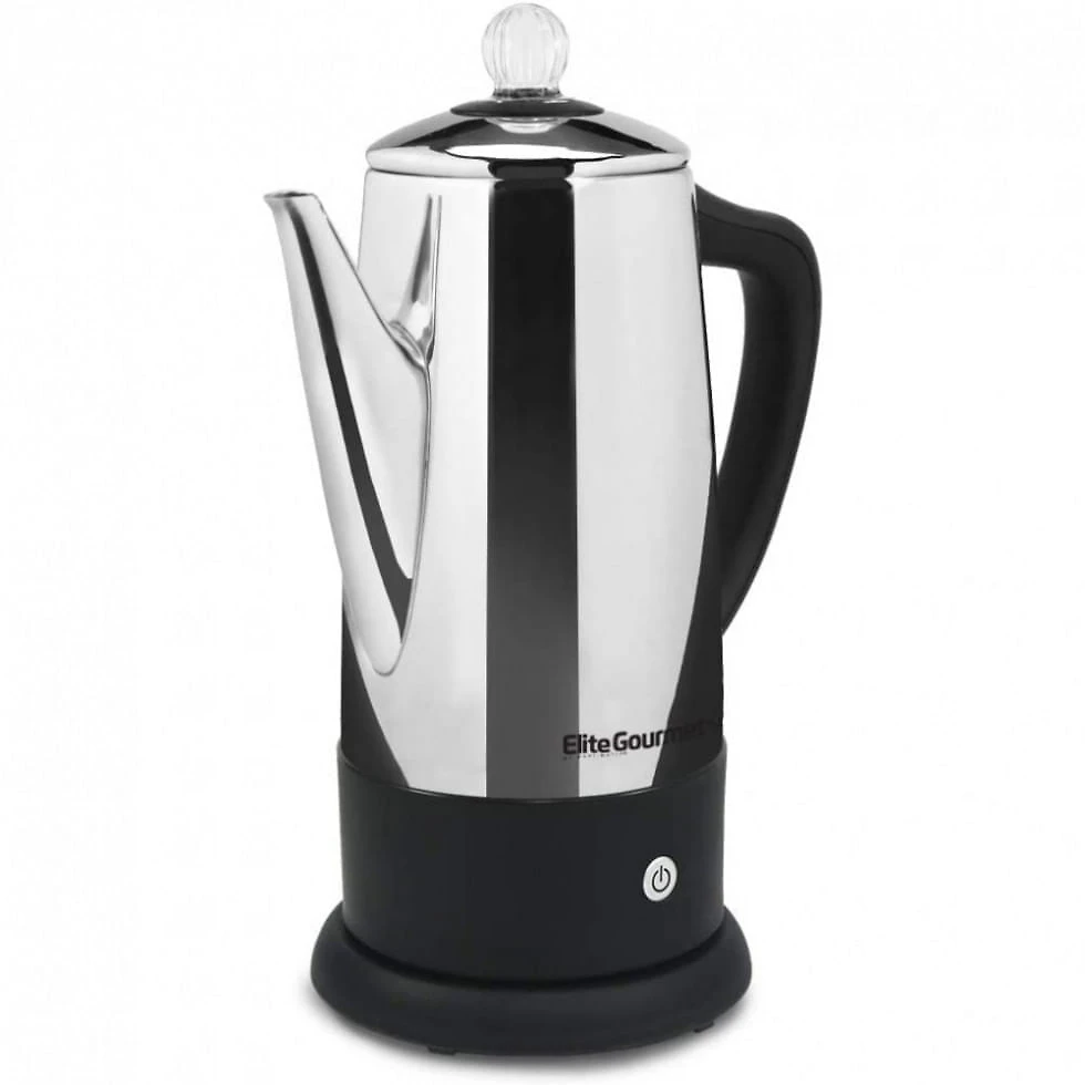 Cafeteira 12 xícaras em Aço Inoxidável, 110V, Elite Gourmet EC812, Prata