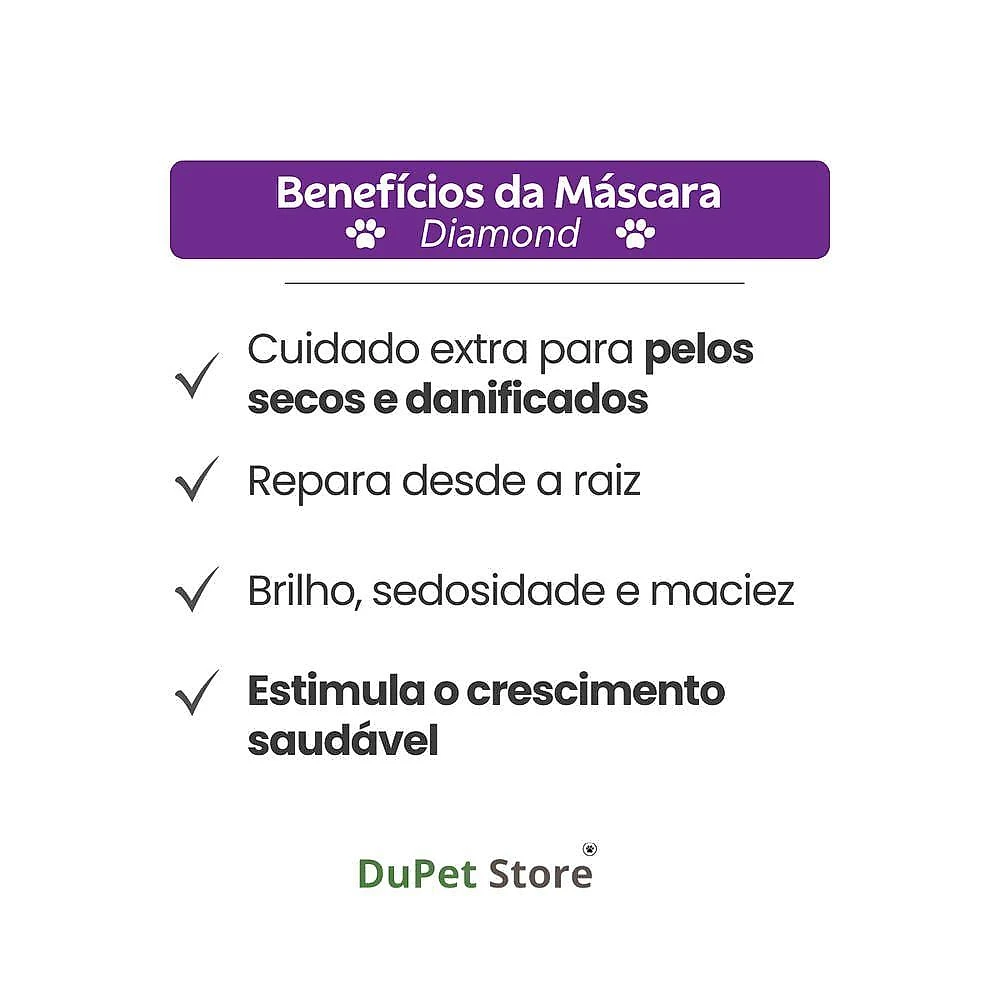 Máscara de Hidratação Diamond Professional Groomer Pets 500ML