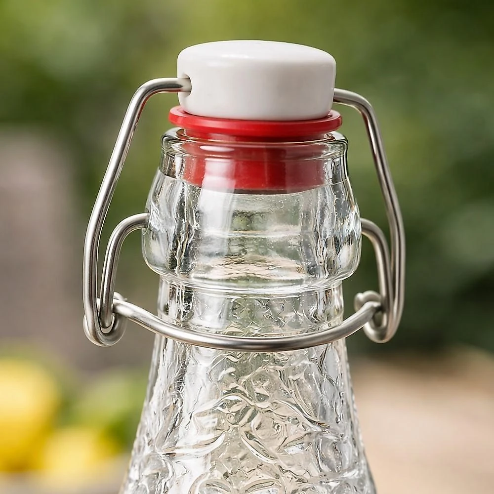 Garrafa de Vidro 950ML com Tampa Hermética para Bebidas Diversas Transparente Yeet