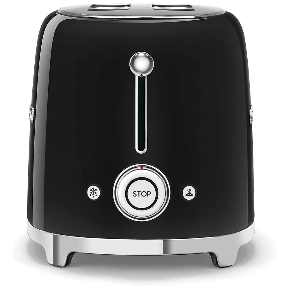Conjunto Smeg Retro de Cafeteira e Torradeira 2 Fatias Preta