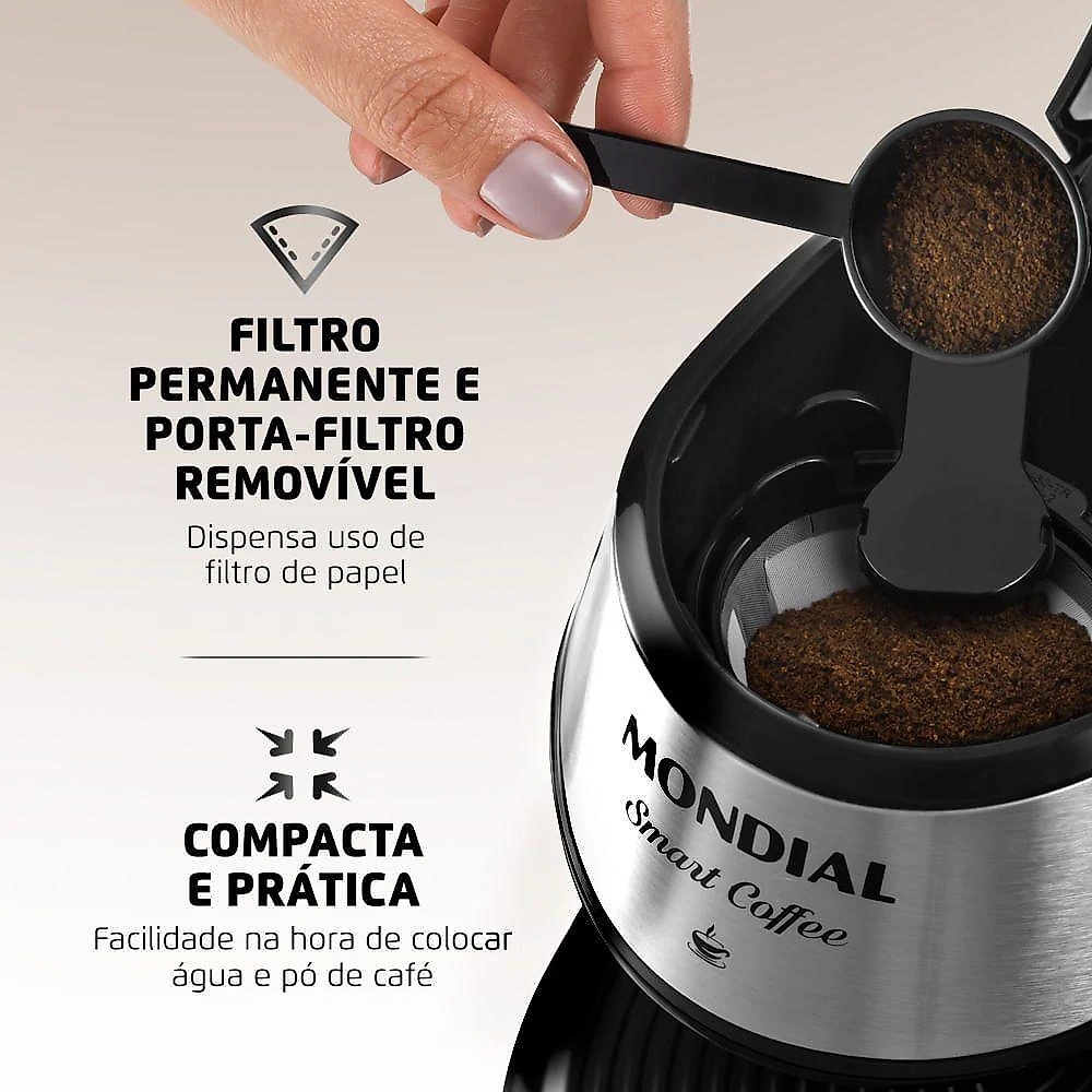 Cafeteira Mondial 2 Xícaras Smart Coffee C-42-2x-bi Cafeteira C-42-2x-bi 220v/60hz 2 Xícaras 220V