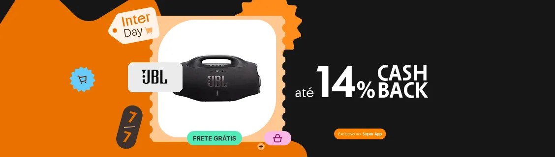 Até 14% de cashback em JBL