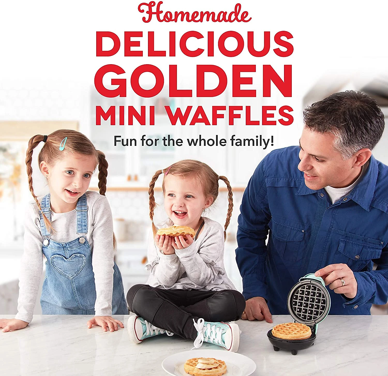 Dash Mini Máquina de Waffles Antiaderente 1 Fatia 350W110V Branca