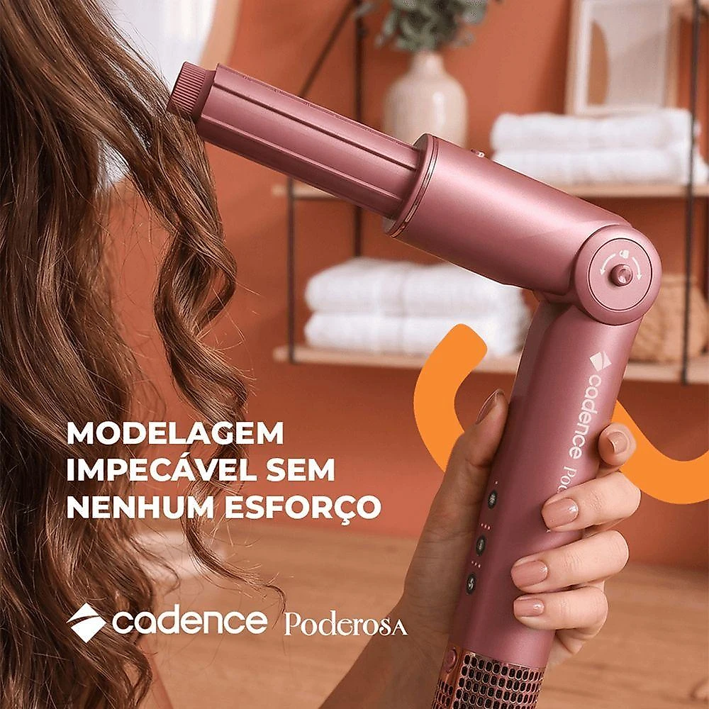 Secador de Cabelos Cadence Poderosa 1200W Motor BLDC 4 Temperaturas Rosa 110V