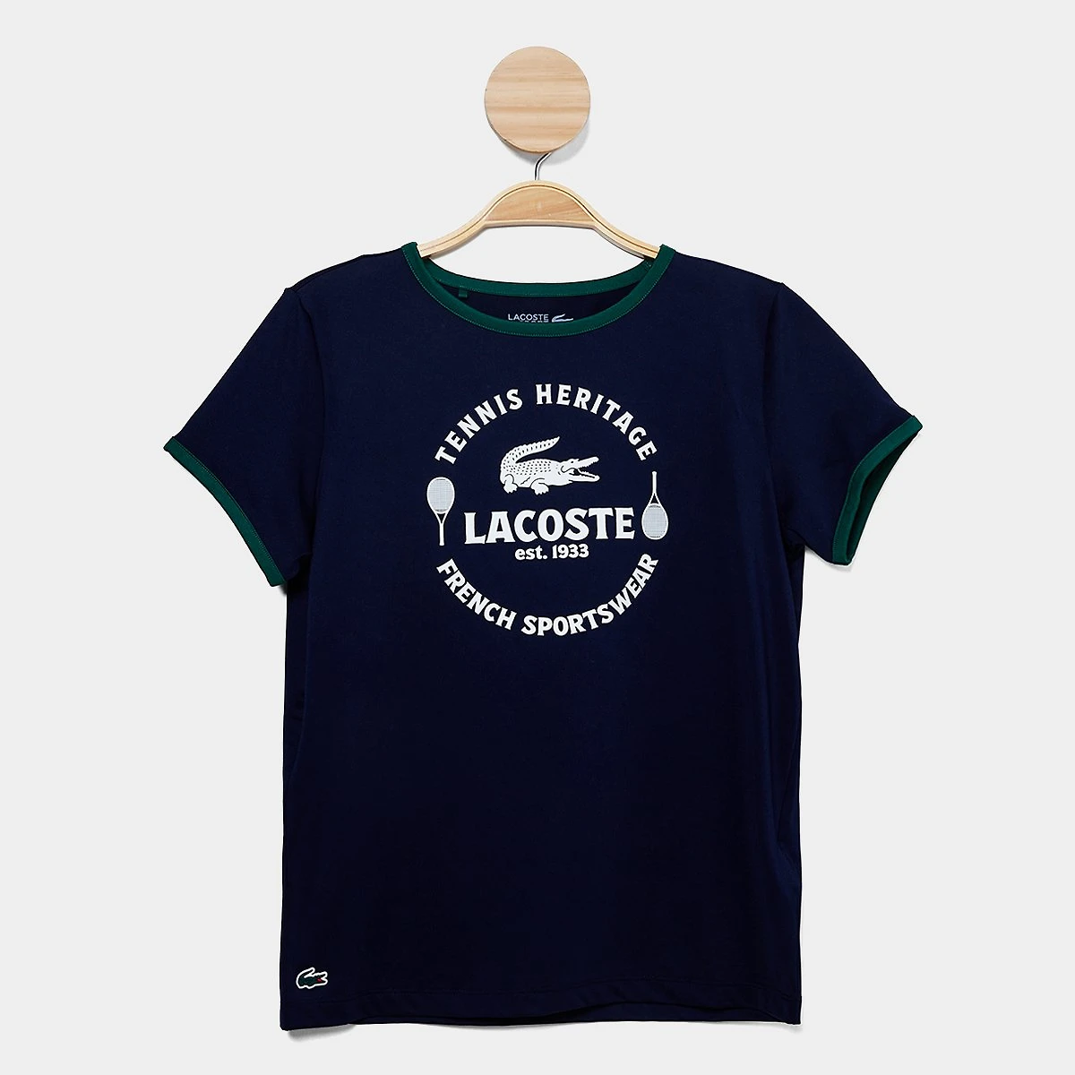 Camiseta Infantil Lacoste Sport Jersey Ringer Menina