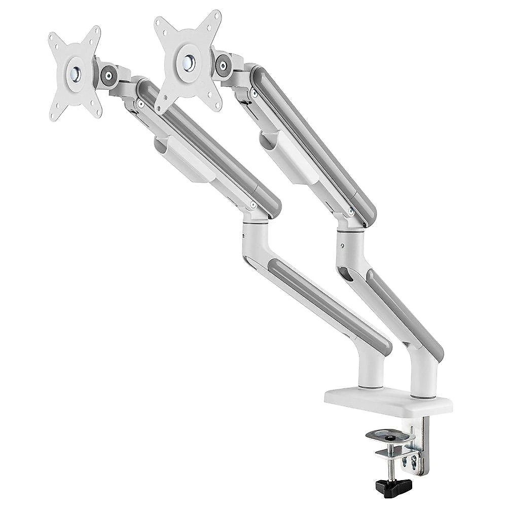 Suporte Para 2 Monitores Elements Aice Duo, Pistão a Gás, Articulado, Branco - 72131