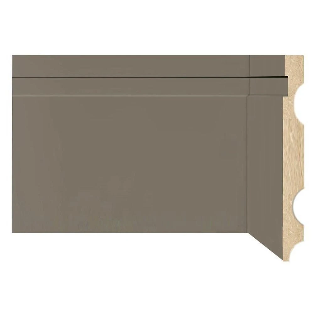 Kit com 15 Barras Rodapé de MDF 15cmX15mmX2,40m com Friso 1502 36m
