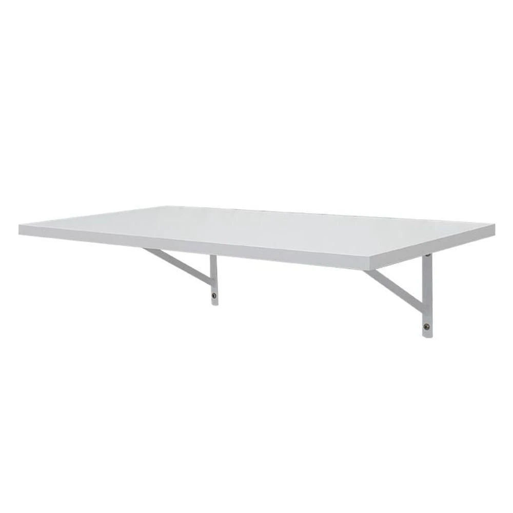 Prateleira Crie Fácil 90x30CM MDP Mão Francesa Organizador Moderno Sala Branco Mercado