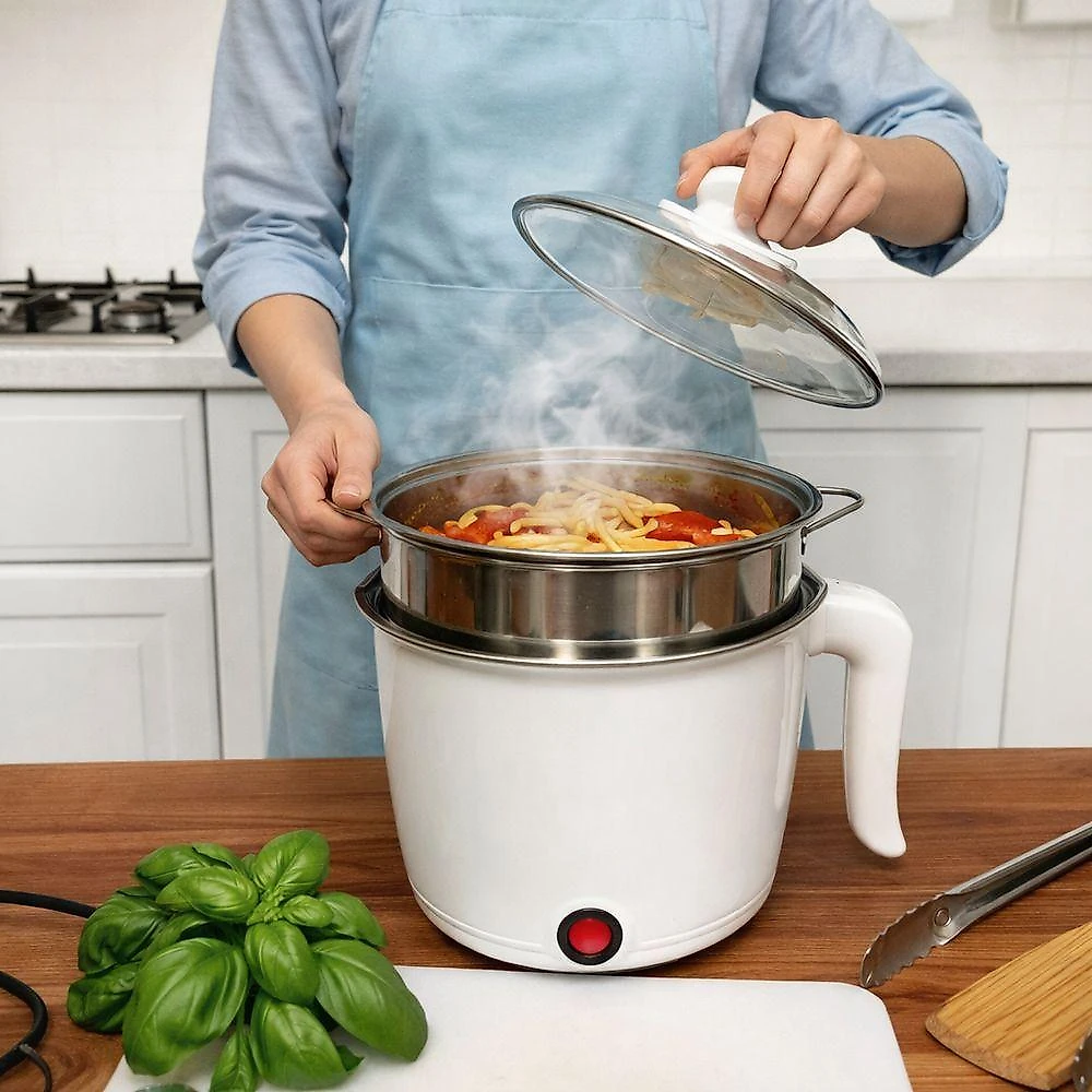 Mini Panela de Arroz Elétrica Cheguei BR PC-18 Azul 220V com Recipiente Inox