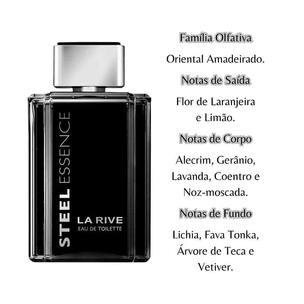 Kit Perfume La Rive Black Creek e Steel Essence Masculino Eau de Toilette 100ML La Rive