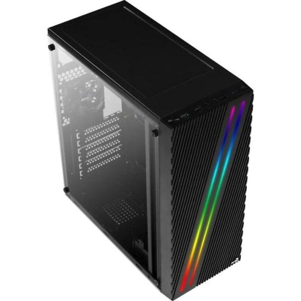 Gabinete Gamer Streak Mid Tower ATX SPCC com RGB Preto Aerocool