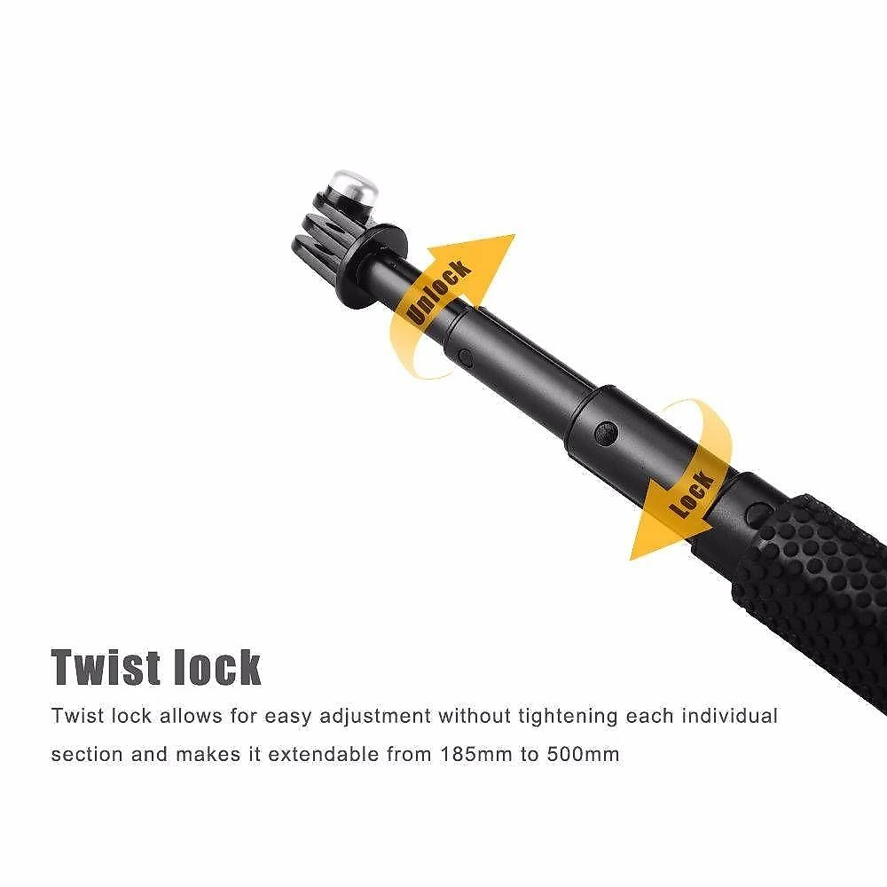Bastão Retrátil Prova D'água 48cm para GoPro e Similares - Verde