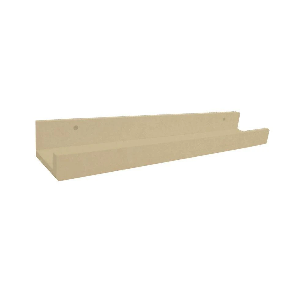 Prateleira Esmalteria Simples Multiuso 80CM MDF Cru para Organização em Quarto Cozinha Banheiro
