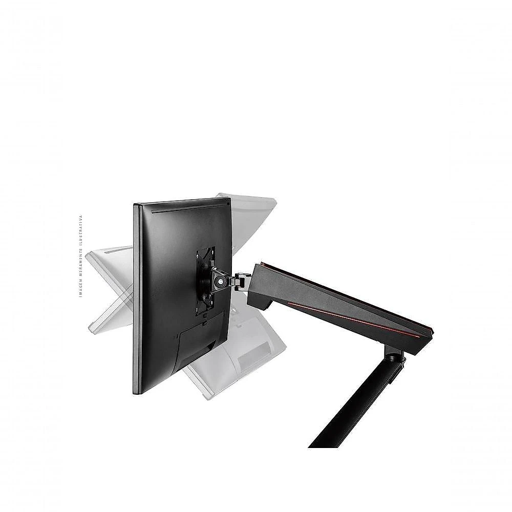 Suporte para Monitor Pcyes PSGAM1732 para Telas de 17" a 32" com USB e Ajuste de Inclinação