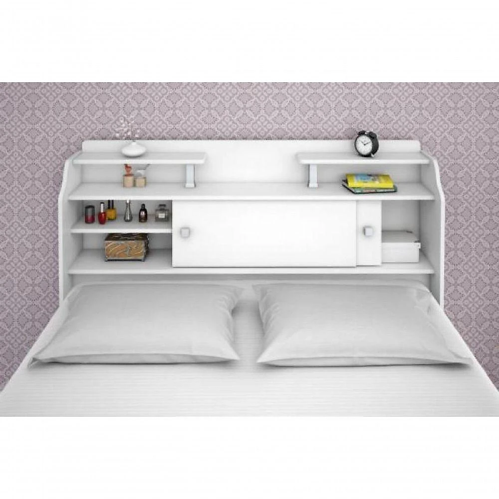 Cabeceira Box Casal Queen Elisa Branco Ou Branco/preto