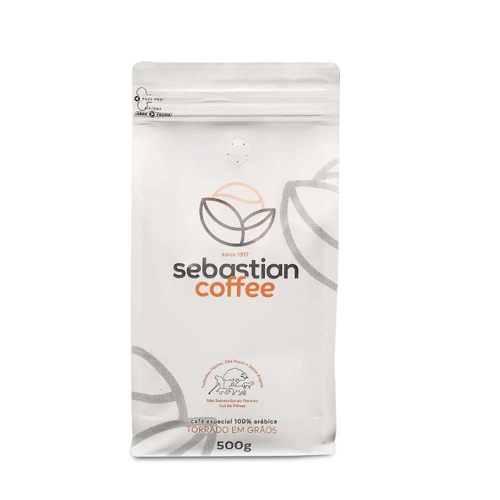 Café sebastian em grãos 500g - notas chocolate ao leite