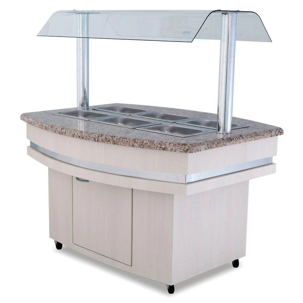 Buffet Self Service Quente 06gns Frilux Self Service Quente Linha Luxo 6 Cubas 220V