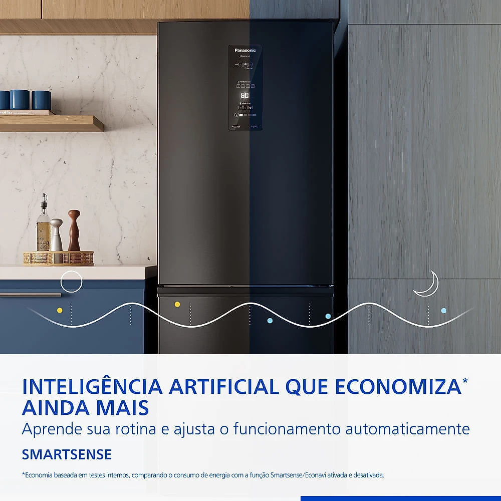 Miniatura Geladeira Panasonic BB64 Cor Black Inox Look Inverse Frost Free 475L Inverter A - NR-BB64PV2B NR-BB64PV2BA