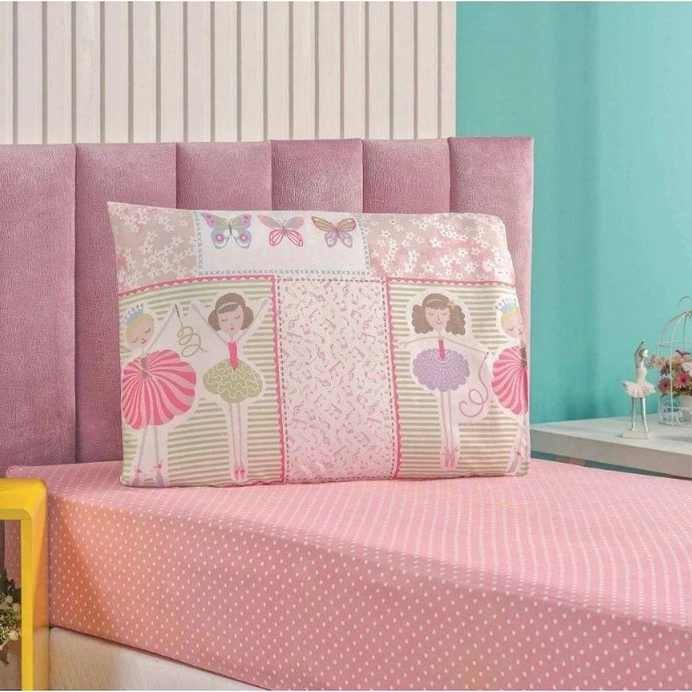 Jogo De Cama Lençol Bouti Infantil Kids Solteiro 02 Peças - Ballet