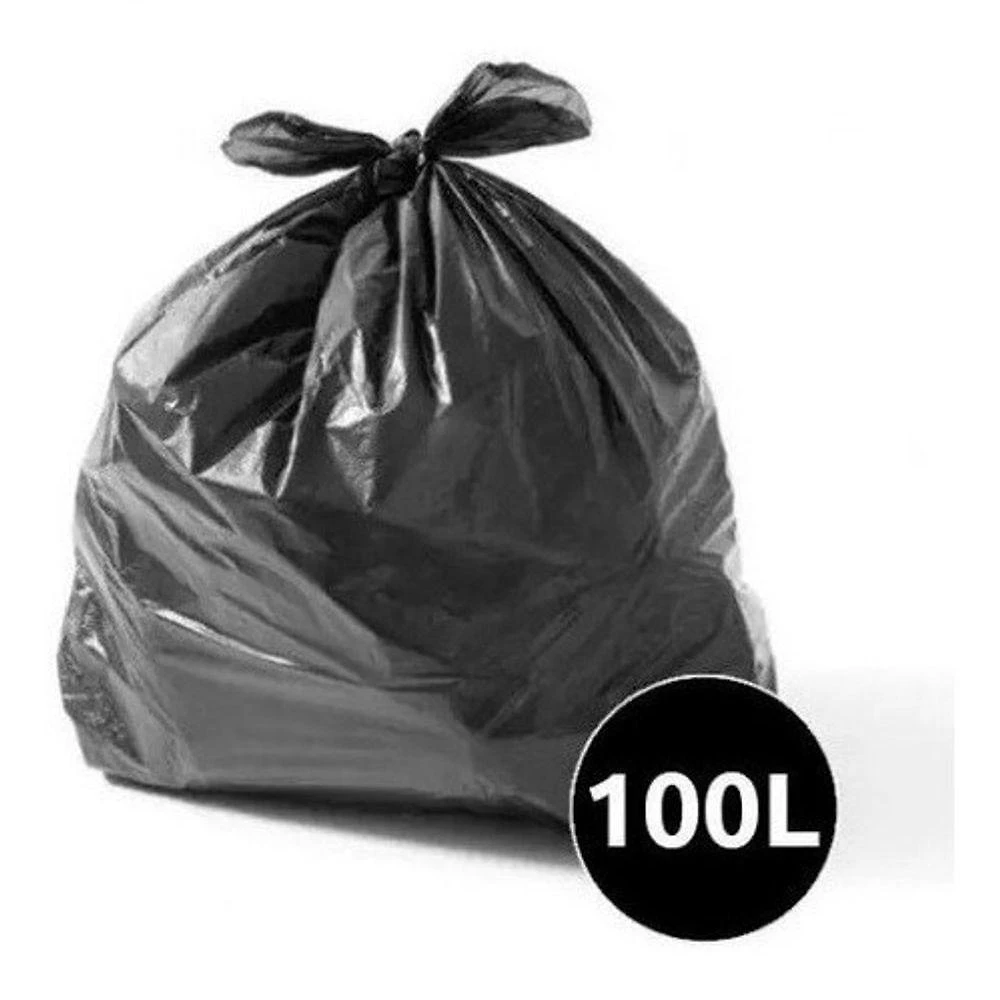 Saco para Lixo 100 Litros Reforçado Preto Azul e Vermelho 100 Unidades para Condomínios e Empresas