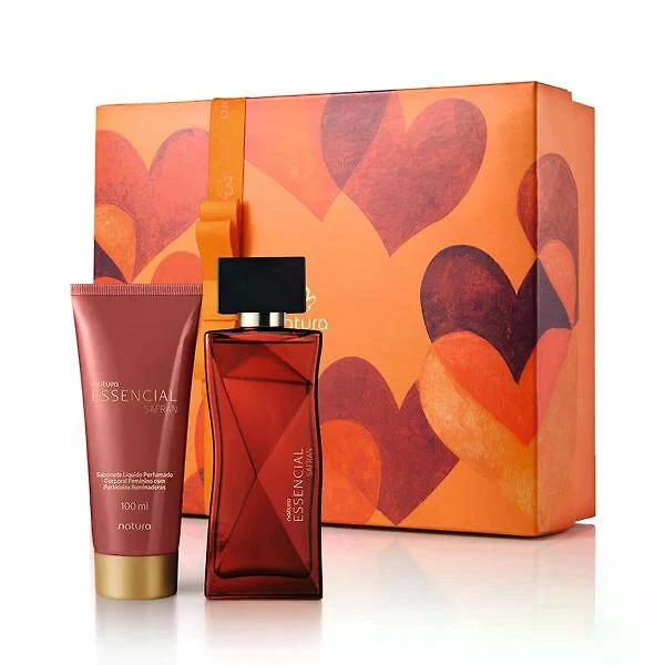 Presente Namorados Deo Parfum Feminino + Sabonete Líq. Essencial Safran
