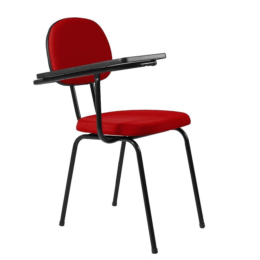 kit 3 Cadeiras Universitária Secretária com Prancheta Ecoflex Kit 3 Cadeiras Universitárias Secretária sem Porta Livros Ecoflex Vermelho