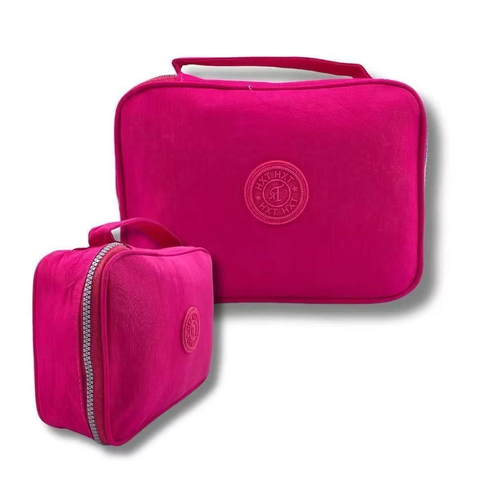 Estojo Escolar OEM Grande com Divisórias em Nylon Tactel Ou Poliéster 1 Unidade Rosa