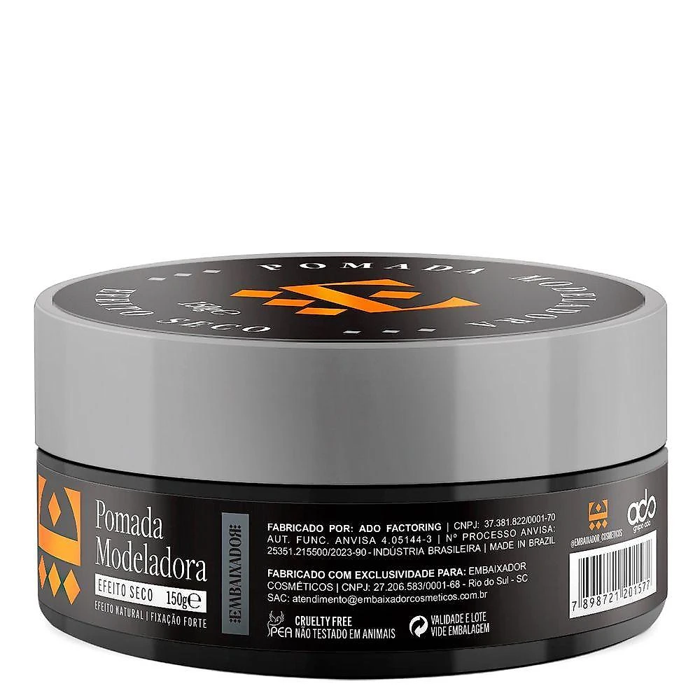 Kit Pomada Efeito Seco + Efeito Brilho Embaixador 150G