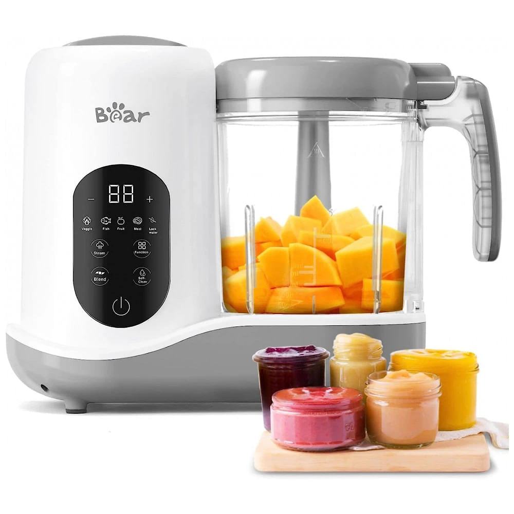 Processador de Alimentos para Bebês com Cozimento Automático, 110V 300W, BEAR, Branco
