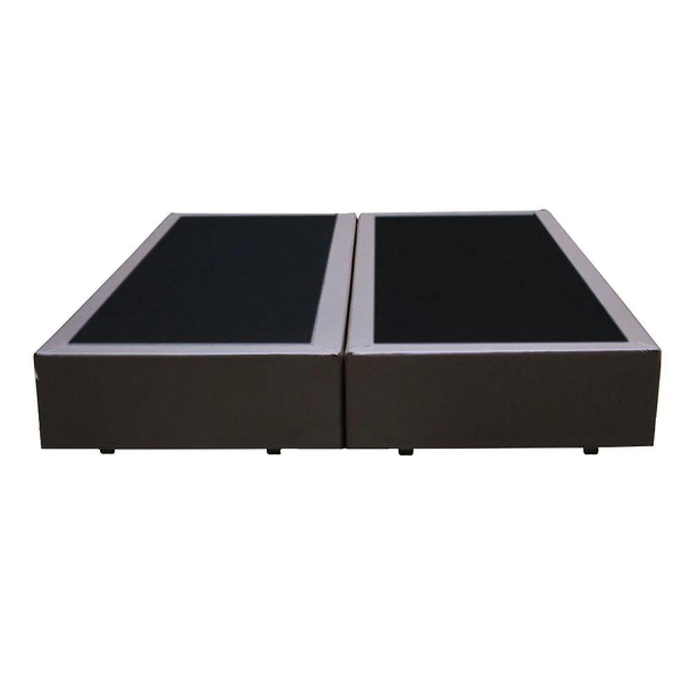 Base Box Queen Bipartido Sintético Cinza 38x158x198
