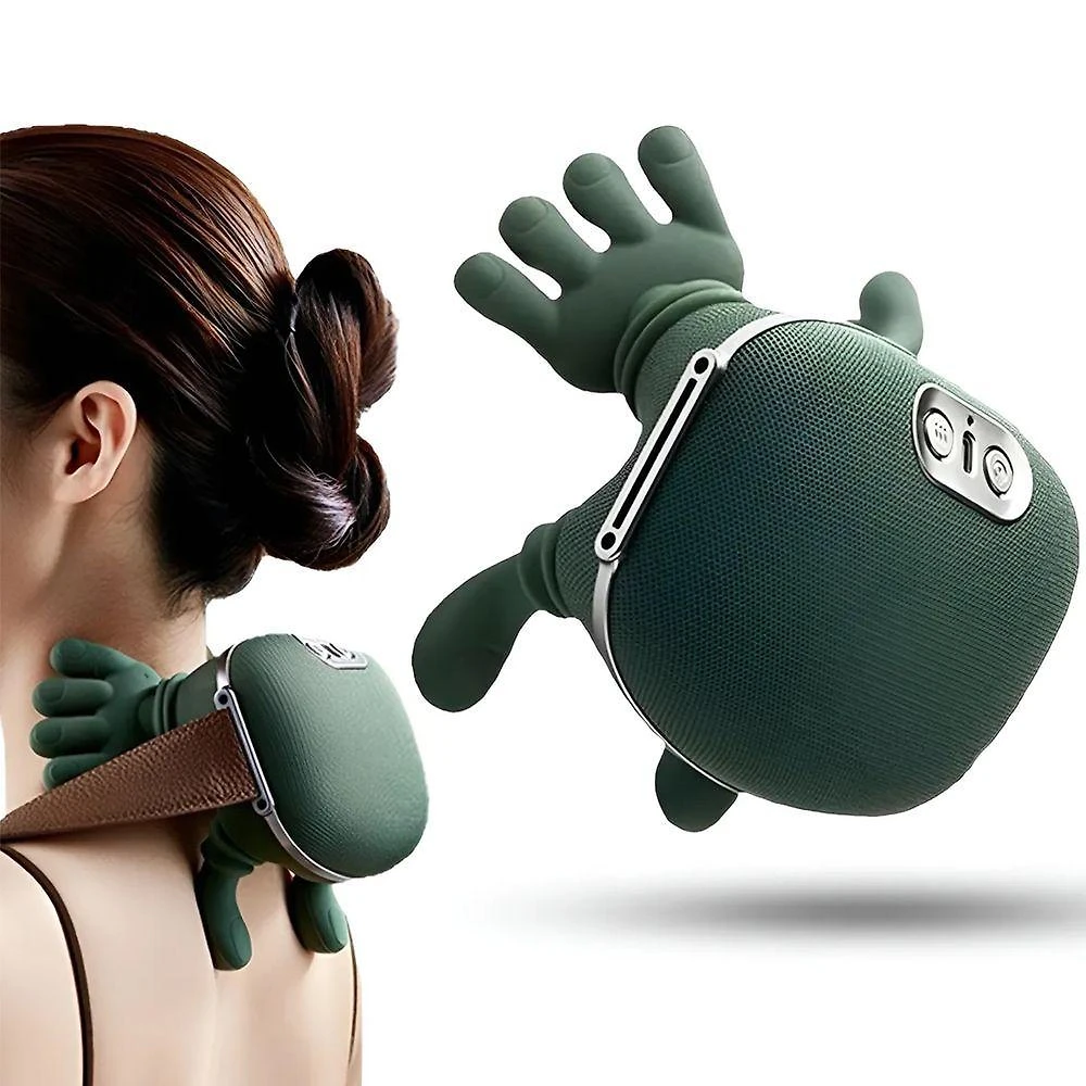 Massageador Portátil BSL3891 com Simulação de Dedos Humanos Aquecimento Infravermelho Verde Braslu