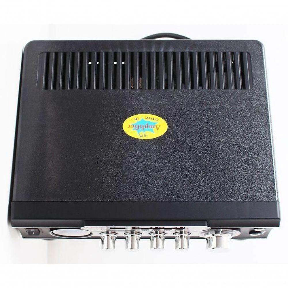 Receiver Amplificador Lelong 2 Canais Karaokê Bluetooth 60W RMS 110V Preto