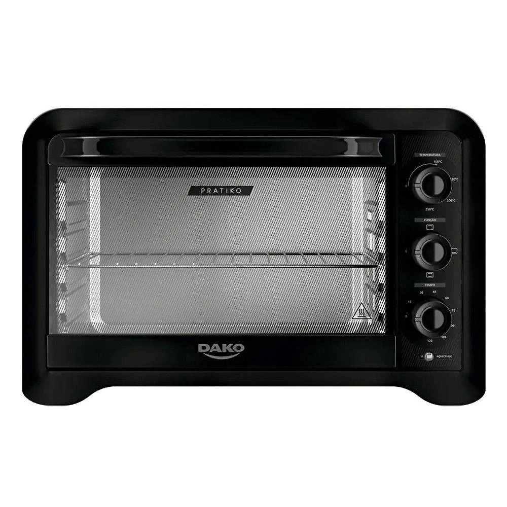 Forno Elétrico de Bancada Dako Pratiko 50L 1600W com Timer Preto 110V