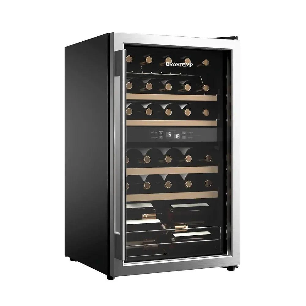Adega Brastemp Dual Zone 33 Garrafas Inox 220v Bzb33bebna