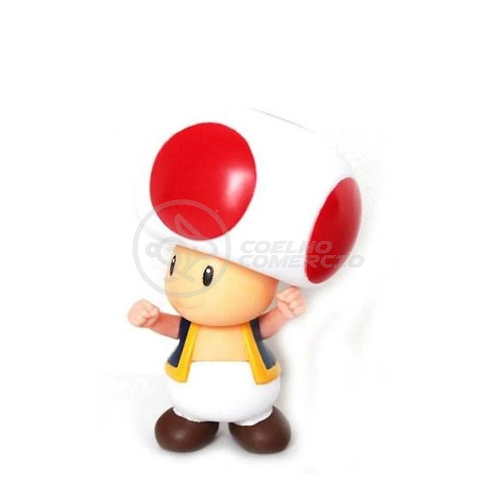 Boneco Cogumelo Toad Grande Super Size 20Cm - Mario