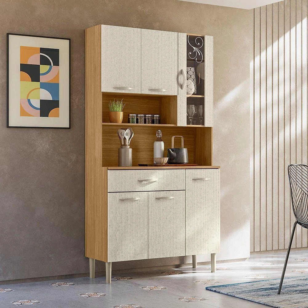 Armário De Cozinha 6 Portas 1 Gaveta Golden - Ssx Multicoisas Freijo-soft