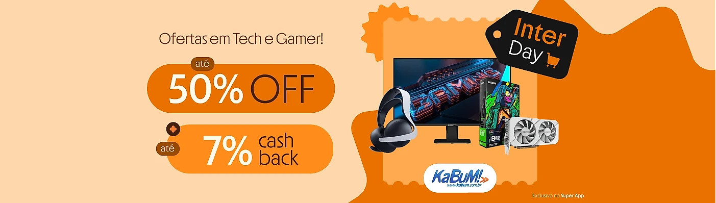 KABUM com até 7% de cashback