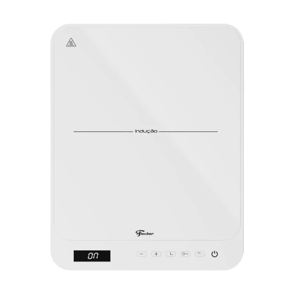 Cooktop de Indução Portátil Fischer 40760110723 1 Boca Touch Screen Branco Bivolt