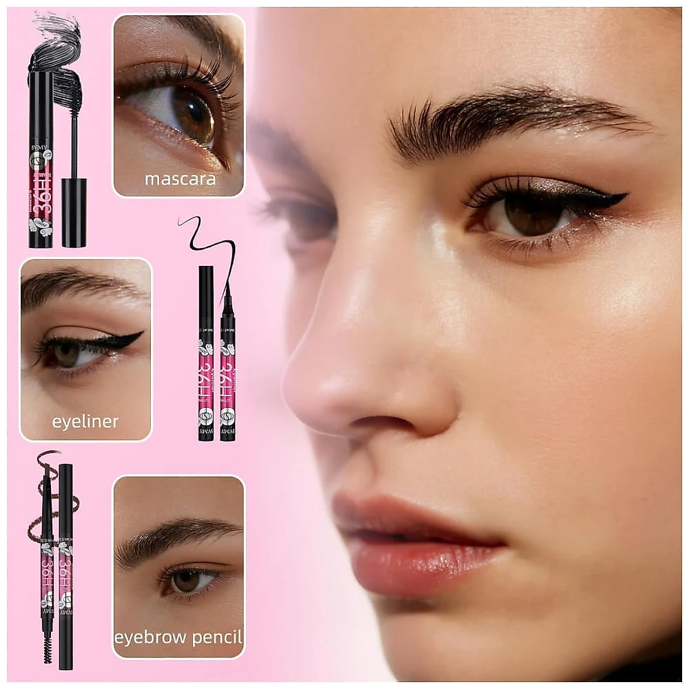 Kit Maquiagem Completo KAVCENT Paleta Sombras Batom Gloss Foundation Líquida Corretivo Máscara Delineador Pincéis para Teens e Mulheres