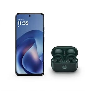 Kit Motorola Moto G47 5G 128GB Azul com Fone Moto Buds Loop Sound by Bose
