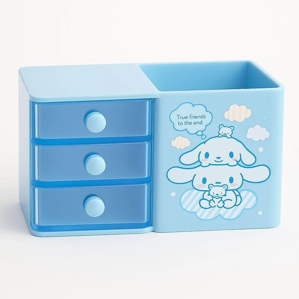 Porta Caneta Cheguei BR Sanrio Kuromi Azul Organizador de Escritório 13x7x6cm Azul