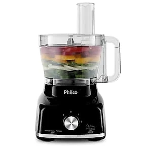 Multiprocessador de Alimentos Philco PMP1600P 9 em 1 com 2 Velocidades + Pulsar 1700W – Preto 110V