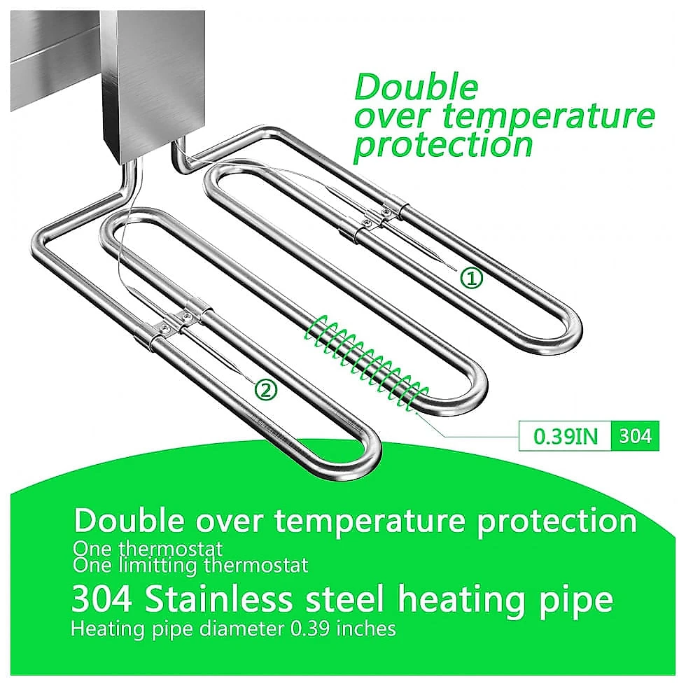 Fritadeira Elétrica Dupla Profissional 24 Litros de Capacidade, Aço Inoxidável, 110V 3300W, TOPKITCH