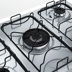 Fogão 5 Bocas Dako Supreme com Mesa em Inox e Acendimento Automático Branco – Bivolt
