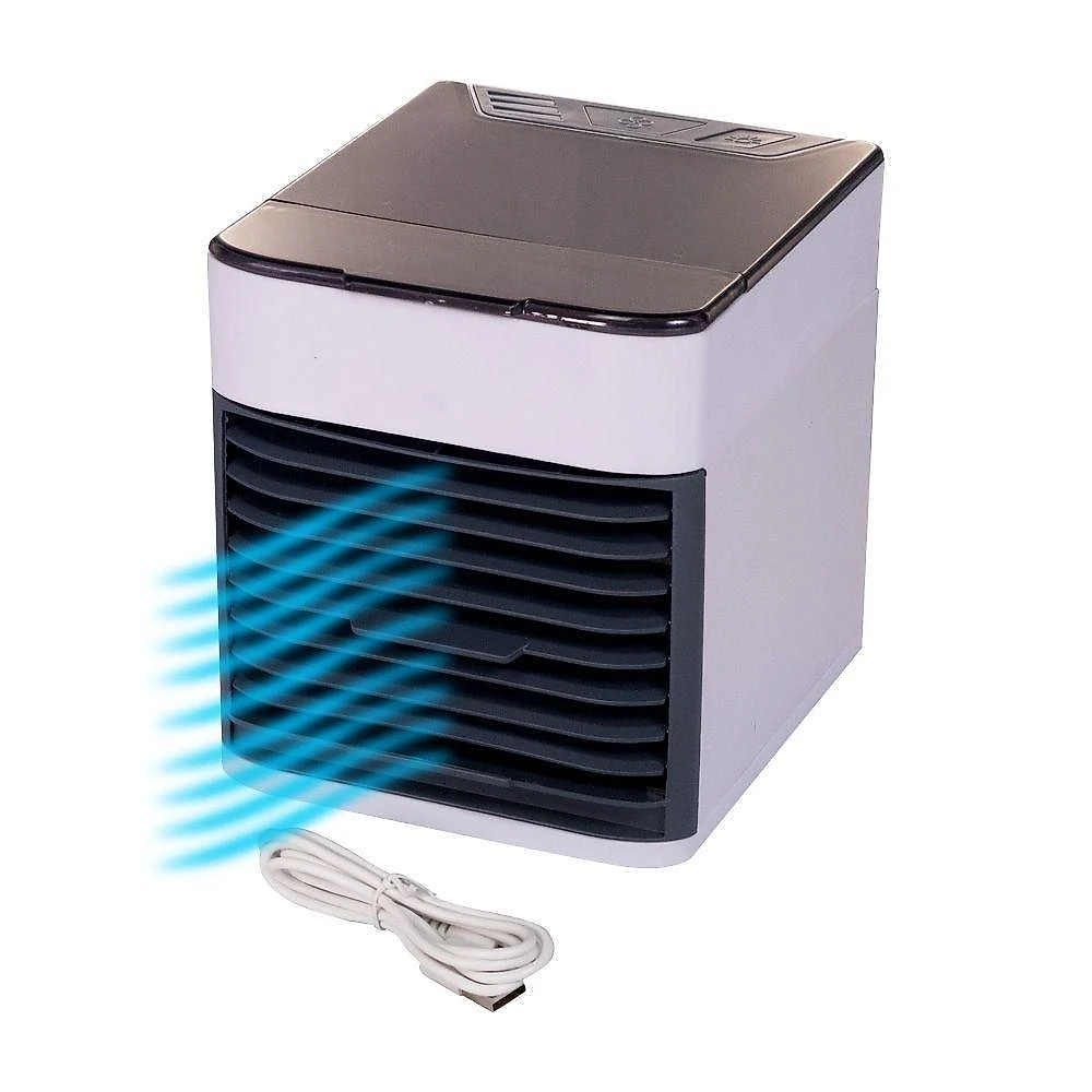 Climatizador Portátil Top Rio Comercial 3 Velocidades Branco Pessoal com Luz LED