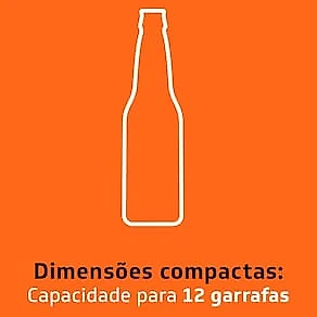 Adega de Vinhos Brastemp BZC12BE com Iluminação Led com Painel Eletrônico para 12 Garrafas - Preta 110V