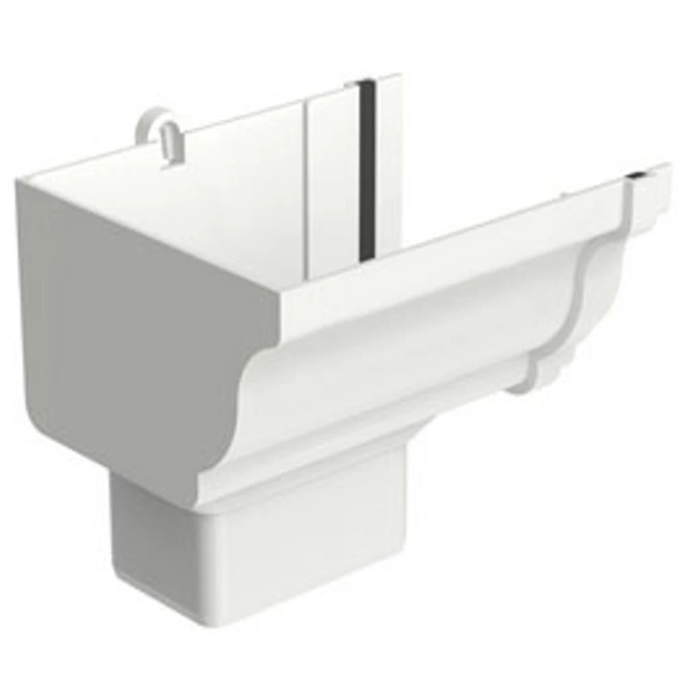 Bocal Esquerdo Retangular Aquapluv Style Branco - 32029949 - Tigre Bocal Calha Retangu Esquerda Aquapluv Style Branco
